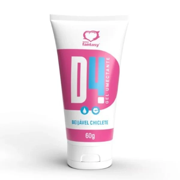D4 Gel Umectante Lubrificante Beijável 60G Sexy Fantasy Chiclete